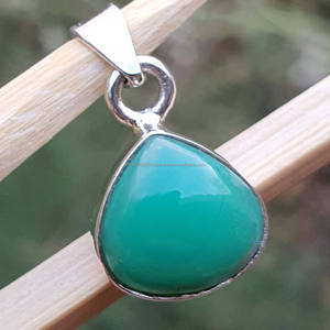 เครื่องประดับชั้นดีทำด้วยมือรูปหยดน้ำ925จี้เงินสเตอร์ลิงสีทองคริสโซเพรสสีเขียวออสเตรเลียการหมั้นแบบกลุ่ม - Product Image 1