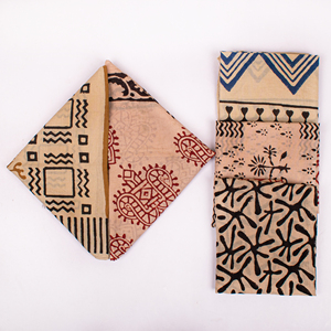 Bandanas en coton de luxe Bagru naturel, style bohème indien, foulards de cou et accessoires pour cheveux vintage, pour l'été et les voyages, promotion et image de marque - Product Image 5