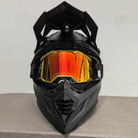 Casques de motoneige RH855 Custom Lighter ECE 22.06 en fibre de carbone 3K noir mat, casque de motocross