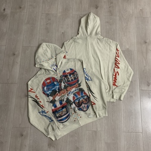 Men's <b>Black</b> Hooded Zip-Up Sweatshirt Oversized Fit Embroidered Snake <b>Panther</b> Design Streetwear Autumn Casual Wear - Product Image 5