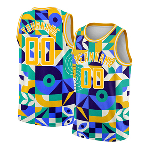Maillots de basketball personnalisés imprimés haut de gamme – Ensembles respirants grande taille pour l'été, séchage rapide, propriétés antibactériennes, 100 % polyester - Product Image 1