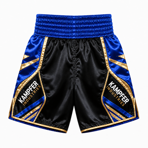 Shorts de boxe pour hommes, vêtements de combat professionnels avec tissu lisse, ceinture large et ajustement flexible pour l'entraînement au ring et en salle de sport - Product Image 2