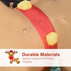 Renna gonfiabile natalizia in PVC da 1,8 m con luci LED per decorazioni da esterno - Product Image 4