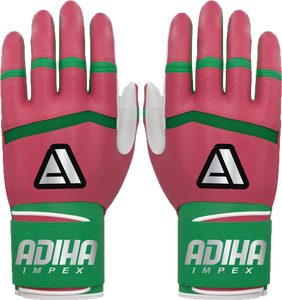 Premium Leather Baseball Batting Gloves Customized Colors <b>Hook</b> and Loop Closure Unisex Adult Training Anti-Slip Breathable - Product Image 3