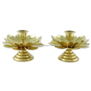 เชิงเทียนโลหะทำด้วยมือสุดหรูพร้อมไม้ไผ่ตกแต่งโต๊ะงานแต่งงานสำหรับคริสต์มาสอินเดีย - Product Image 4