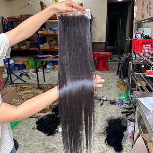 Produits capillaires en cheveux naturels bruts vietnamiens : Closure en dentelle HD économique 2x6 4x4 5x5 6x6, Frontal en dentelle HD 13x4 13x6 pour perruques Lace Front - Product Image 3