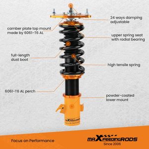 สตรัทปรับจูนแรงกระแทกบนถนน24ทิศทาง & ระบบกันสะเทือนสำหรับ Subaru Impreza WRX 02-07 & Saab gda 9-2X - Product Image 2