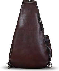 Bolso de Pecho y Hombro de Cuero Genuino para Hombre, Personalizable al por Mayor, Gran Capacidad, Duradero, Estilo Vintage, Casual y Moderno - Product Image 6