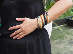 Ensemble de bracelets en corne de buffle naturelle 05 Bangles par Perfect Enterprises - Product Image 5