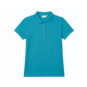 Polo femme anti-plis à col bloc en mélange de coton, manches amples, pour l'été, personnalisable avec logo, également disponible pour homme - Product Image 1