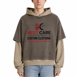 Camiseta con Capucha Personalizada al por Mayor, Sudadera Oversize de Algodón Estilo Urbano para Hombre, OEM ODM Marca Privada - Product Image 6