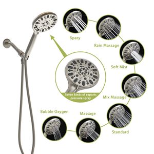 Doccetta Multifunzione Regolabile a 7 Funzioni in Nichel Spazzolato per Bagno e Doccia - Product Image 2