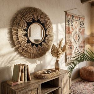 Best Seller Handmade Seagrass Wall <b>Mirror</b> Sunburst Style Natural Home Decor - Product Image 4