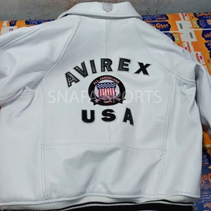Nouvelle arrivée : veste en cuir Avirex, cuir de qualité supérieure, veste Avirex pour homme adulte, vestes en cuir Avirex. - Product Image 6