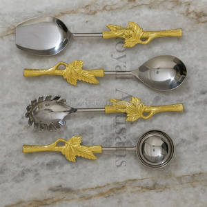 Luxury Gold & Silver Plated <b>Flatware</b> Set – Premium Coffee & Pasta Spoons with Ergonomic Handles for Hotels, Weddings - Product Image 3