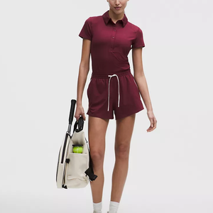 Chemise à manches courtes pour femme, imprimé floral numérique, coton/fibre de bambou, respirante, tricotée, longueur normale, style décontracté, séchage rapide - Product Image 1