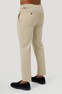 Pantalones de Hombre Beige de Corte Recto, Cintura Media, Transpirables, Estilo Casual Elegante con Bolsillos Laterales - Product Image 2