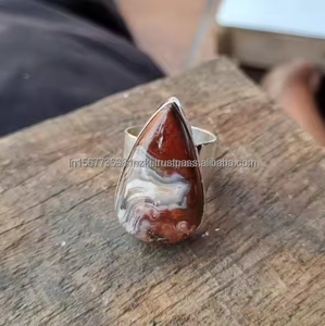 Anillo de plata 925 de alta calidad, anillo ovalado de declaración de encaje loco, joyería fina hecha a mano para mujer con idea de regalo delicada - Product Image 5