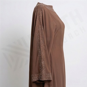 Servicios OEM, Venta al por Mayor de Abayas, Vestido Musulmán Elegante y Modesto con Mangas Murciélago, Brillante, para Mujer, Suministro de Moda de Alta Calidad - Product Image 3