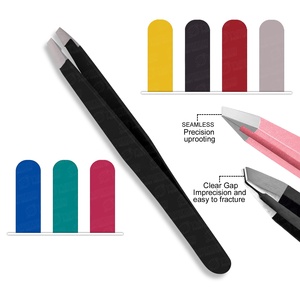 Pinzas para depilar cejas artesanales, coloridas y de la mejor calidad, diseñadas para un aseo preciso de las cejas y uso cosmético. - Product Image 3