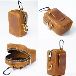 Personalized Small Leather Belt <b>Pouch</b> Waist Bag <b>for</b> <b>Men</b> Earphone Case Coin <b>Pouch</b> Fanny Pack Handmade Leather - Product Image 3
