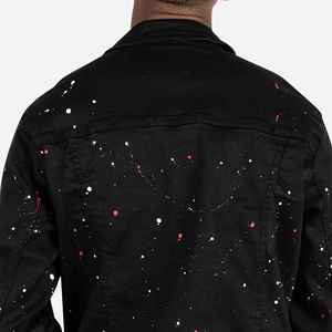 High Quality Breathable Quick Dry Men's Denim <b>Rhinestone</b> <b>Jacket</b> New Design With OEM Service Front Logo For Winter High Street - Product Image 5