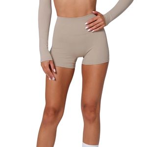 Shorts Deportivos Casuales de Cintura Alta para Mujer, Shorts de Chándal de Color Sólido con Cierre Elástico en la Cintura, Tejido de Punto Transpirable 100% - Product Image 2