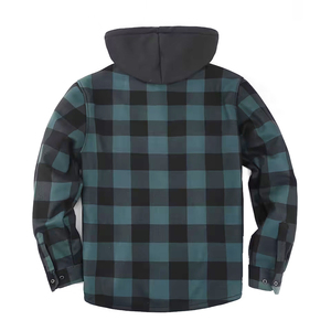 Top Quality Men's <b>Flannel</b> <b>Jacket</b> Breast Pocket Breathable Comfortable Easy Wear Plus Size Streetwear <b>Flannel</b> <b>Jacket</b> With Hoodie - Product Image 2