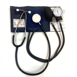 Esfigmomanómetro aneroide manual médico con piezas de repuesto, estetoscopio, reloj medidor, tipo brazalete, máquina monitor de presión arterial alta, metálico - Product Image 3