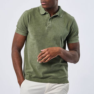 Polos de golf verdes con cremallera para hombre de primera calidad, polos casuales con cuello a la moda, polos transpirables en venta - Product Image 6