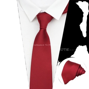 Corbatas clásicas de boda de 2,5 pulgadas para hombre, corbatas ajustadas formales para hombre, corbatas sólidas coloridas de seda 100% para caballero, gravata estrecha para novio - Product Image 5