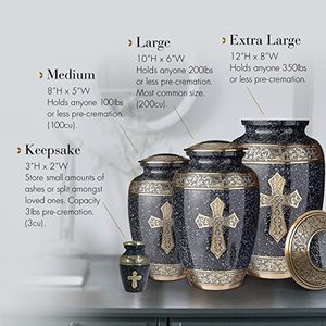 Royal Brass <b>Keepsake</b> Cremation Urn <b>Memorial</b> Tribute Holder Designed With Durable Secure Lid And Smooth Surface Finish - Product Image 5