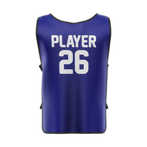 Maillots d'entraînement de football pour hommes grande taille LUUK International, sans manches, 100% polyester, maille respirante, évacuation de l'humidité - Product Image 2