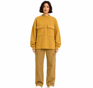 Conjuntos Deportivos Cargo para Mujer, Fabricante OEM, Sudaderas con Capucha de Algodón Grueso, Alta Calidad, Doble Bolsillo, Ropa Deportiva Estilo Americano - Product Image 2