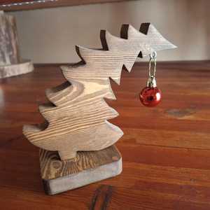 Curio Craft Luxury Wooden <b>Christmas</b> Leaning <b>Tree</b> Decor | Eco-Friendly Handmade <b>Christmas</b> Ornament Collection - Product Image 5