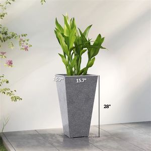 Maceta y jardinera de plástico gris de alta calidad para la decoración de tu jardín y hogar - Product Image 6