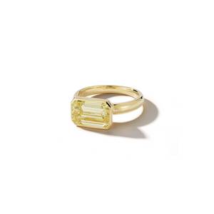 10k 14k 18K Real Solid <b>Gold</b> Emerald Diamond <b>Ring</b> Wholesale East West Bezel <b>Set</b> Proposal <b>Ring</b> CVD HPHT Lab Diamond Manufacturer - Product Image 3