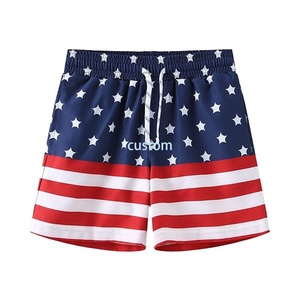 Traje de Baño Personalizado con Logotipo, a Rayas, Ecológico, de Secado Rápido, para Niños, Bebés y Niños Pequeños, Pantalones Cortos de Playa, 4 Way - Product Image 1