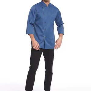 Nouvelle veste de cuisine professionnelle pour hommes, moderne, résistante, aux couleurs et tailles unies, idéale pour la restauration. - Product Image 4