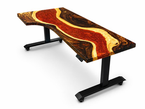 Modern <b>Solid</b> <b>Wood</b> Executive <b>Desk</b> Handmade Freestanding Workstation with DIY Assembly for Home Office - Product Image 1