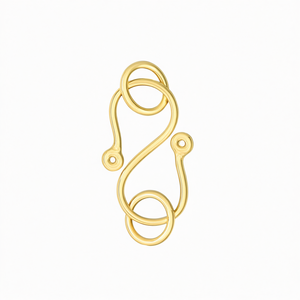 Fermoir en or massif 18 carats classique en forme de S, 8,5 mm x 14,5 mm, accessoires de bijouterie pour la Saint-Patrick - Product Image 3