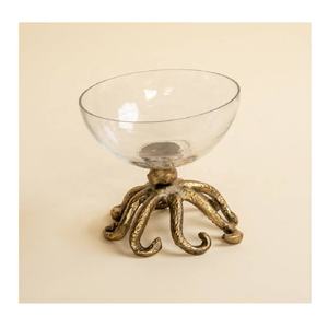 Bol en verre de haute qualité avec support en forme de pieuvre, bol de service pour aliments, vaisselle de luxe, centre de table, bol décoratif de cuisine - Product Image 1