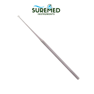 Curette auriculaire Buck en acier inoxydable, droite et à bout émoussé, instrument chirurgical manuel ORL pour usage hospitalier - Product Image 6