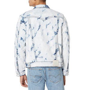 แจ็คเก็ตยีนส์ผู้ชาย แฟชั่นฤดูใบไม้ร่วง เท่ห์ ทันสมัย เสื้อแจ็คเก็ตยีนส์ลำลองสำหรับผู้ชาย เสื้อคลุมกันหนาว บริการ OEM รับผลิตตามแบบ - Product Image 2