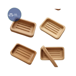 GRAN VENTA |   Soporte de Jabón de Bambú, Bandeja de Almacenamiento de Madera para Baño y Ducha, de Blue Lotus - Product Image 1
