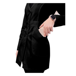 Unisex Classic White Cotton <b>Scrub</b> <b>Sets</b> with Jersey Fabric Needle Detection Professional Medical Nurse Uniform for Hospital Use - Product Image 5