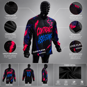Camiseta de Paintball Profesional con Estampado Personalizado, 100% Algodón, Malla Ligera, Transpirable, Alta Calidad, OEM al por Mayor - Product Image 4