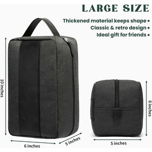Borsa da Viaggio Impermeabile per Uomo, Grigia, per Accessori da Bagno, Regalo Perfetto - Product Image 2