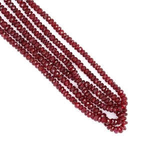 Cuentas facetadas de rubí rojo de 3.5 mm para la fabricación de joyas, hilo de cuentas para pulseras y collares DIY, cuentas de piedras preciosas - Product Image 5