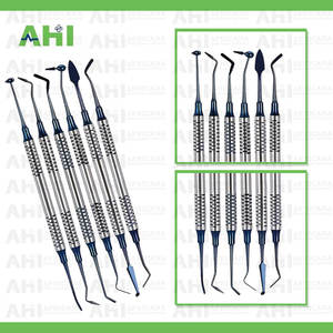 Juego de 6 Instrumentos Dentales de Composite con Recubrimiento de Titanio Azul, Acero Inoxidable, Antiadherentes, Kit de Restauración, Herramientas de Odontología - Product Image 2